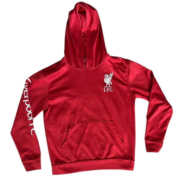 Liverpool LFC Youth Red Logo Sweatshirt YM - Picture 1 of 6